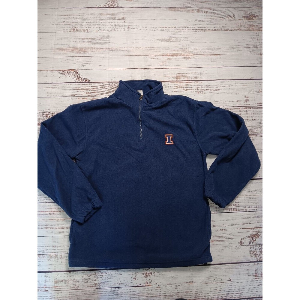 Red Oak Sportswear Sweater Men's Medium Blue Long Sleeve Fleece pullover